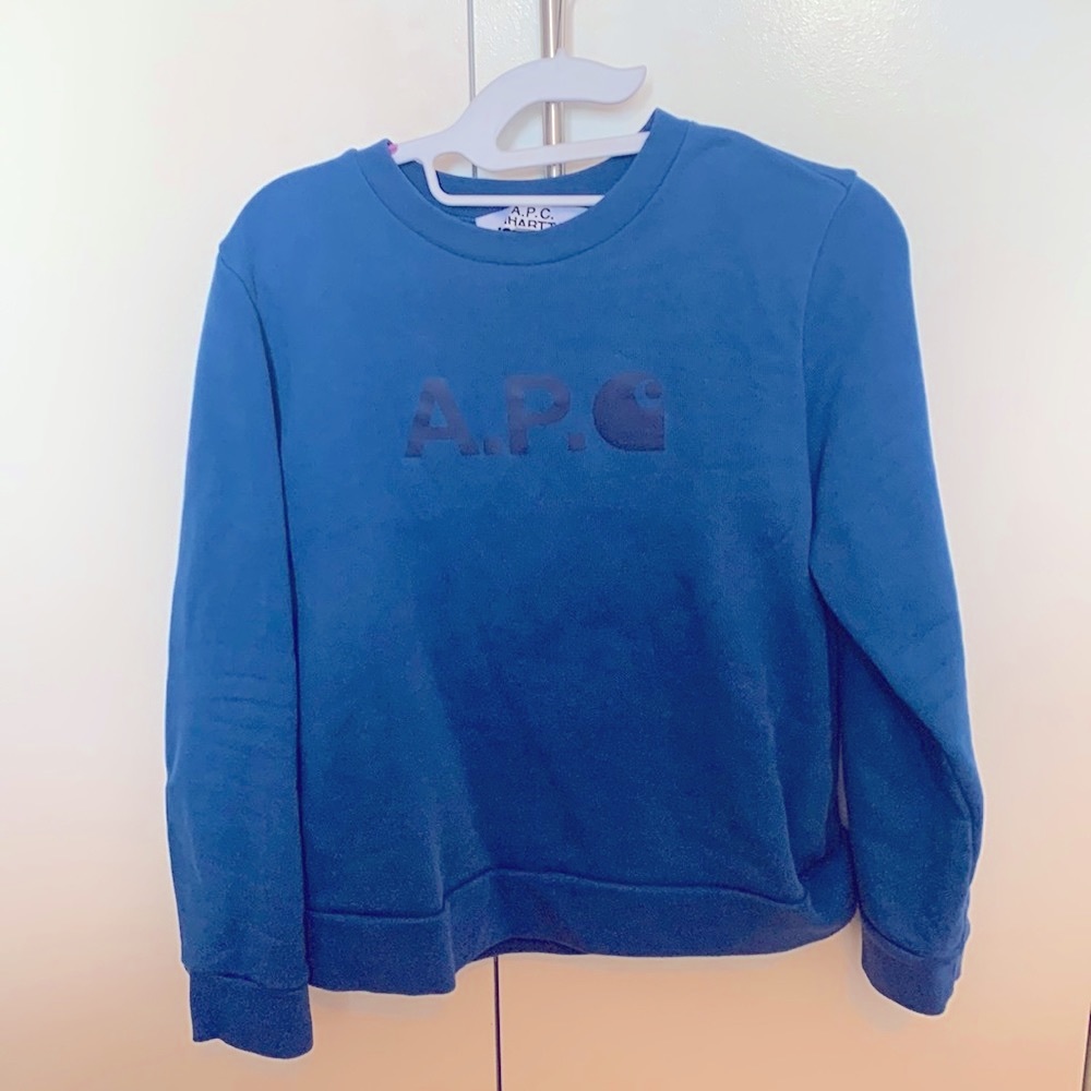 APC x Carhartt WIP blue sweater